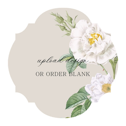 Custom Wedding Prints on Diecut Shaped Cardstock | Shape S104