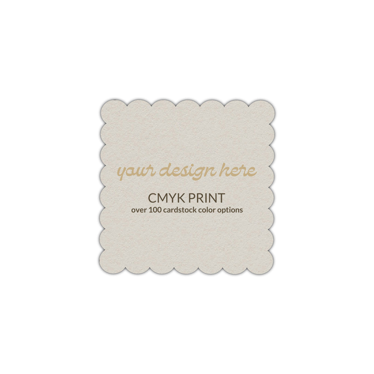 Shape S105 Diecut Card | CMYK Print | 5" x 5"