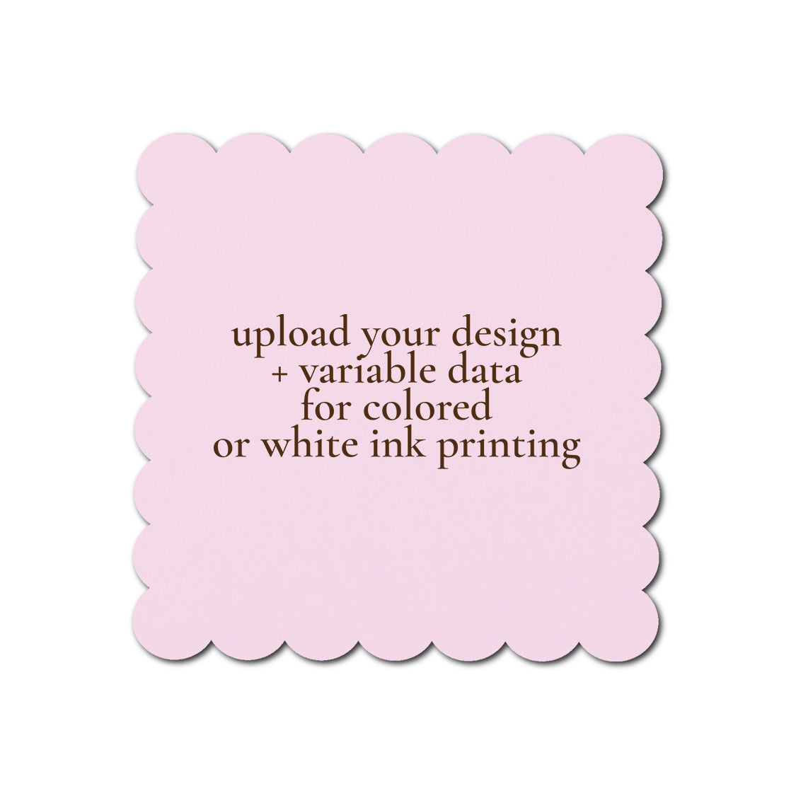 Individually Personalized Wedding Prints on Diecut Cardstock - Shape S105