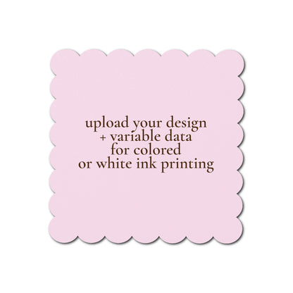 Individually Personalized Wedding Prints on Diecut Cardstock - Shape S105