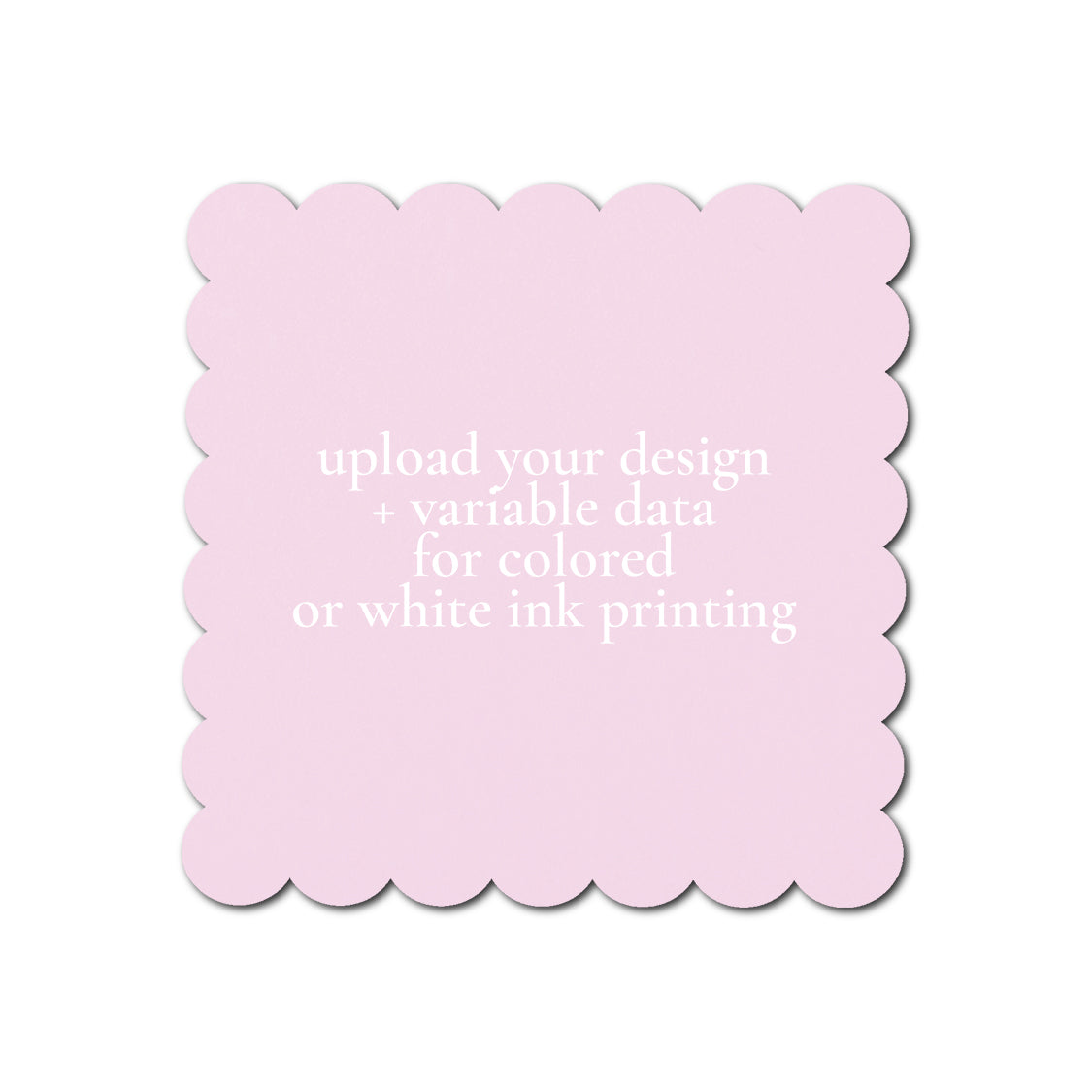 Individually Personalized Wedding Prints on Diecut Cardstock - Shape S105