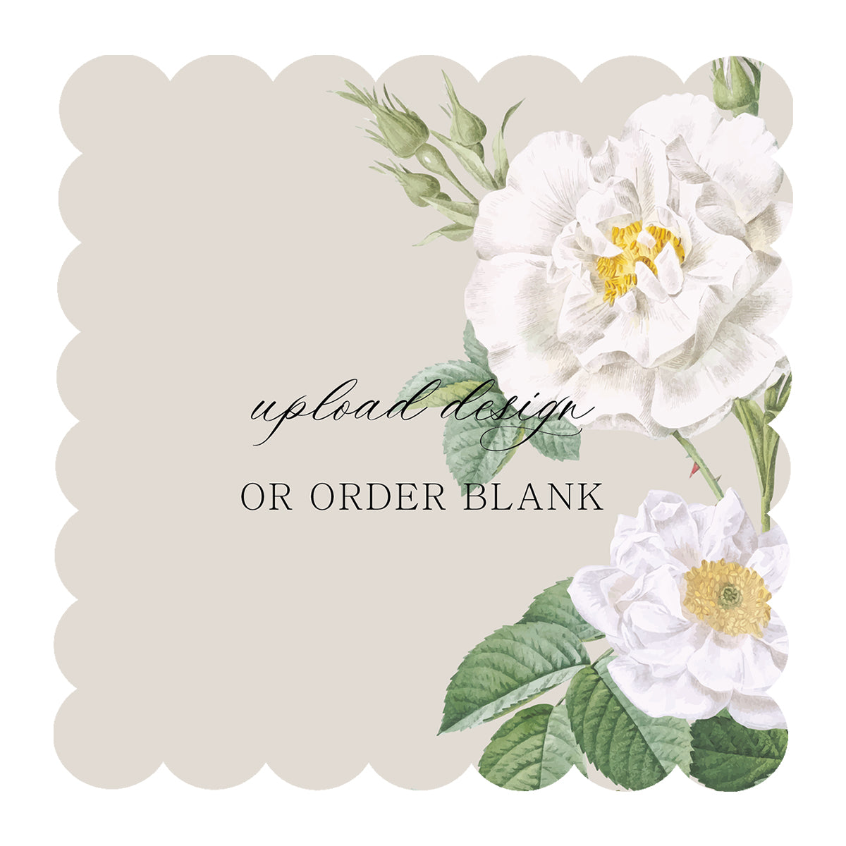 Custom Wedding Prints on Diecut Shaped Cardstock | Shape S105