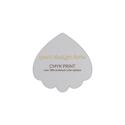 Shape S106 Diecut Card | CMYK Print | 2" x 2"