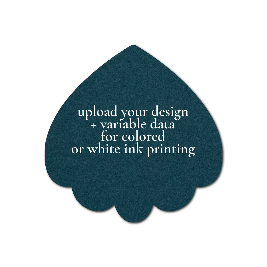 Individually Personalized Wedding Prints on Diecut Cardstock - Shape S106