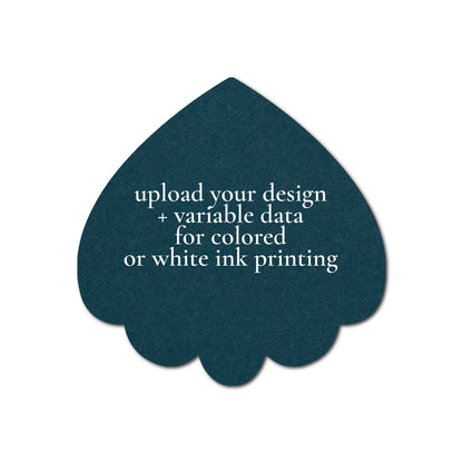 Individually Personalized Wedding Prints on Diecut Cardstock - Shape S106