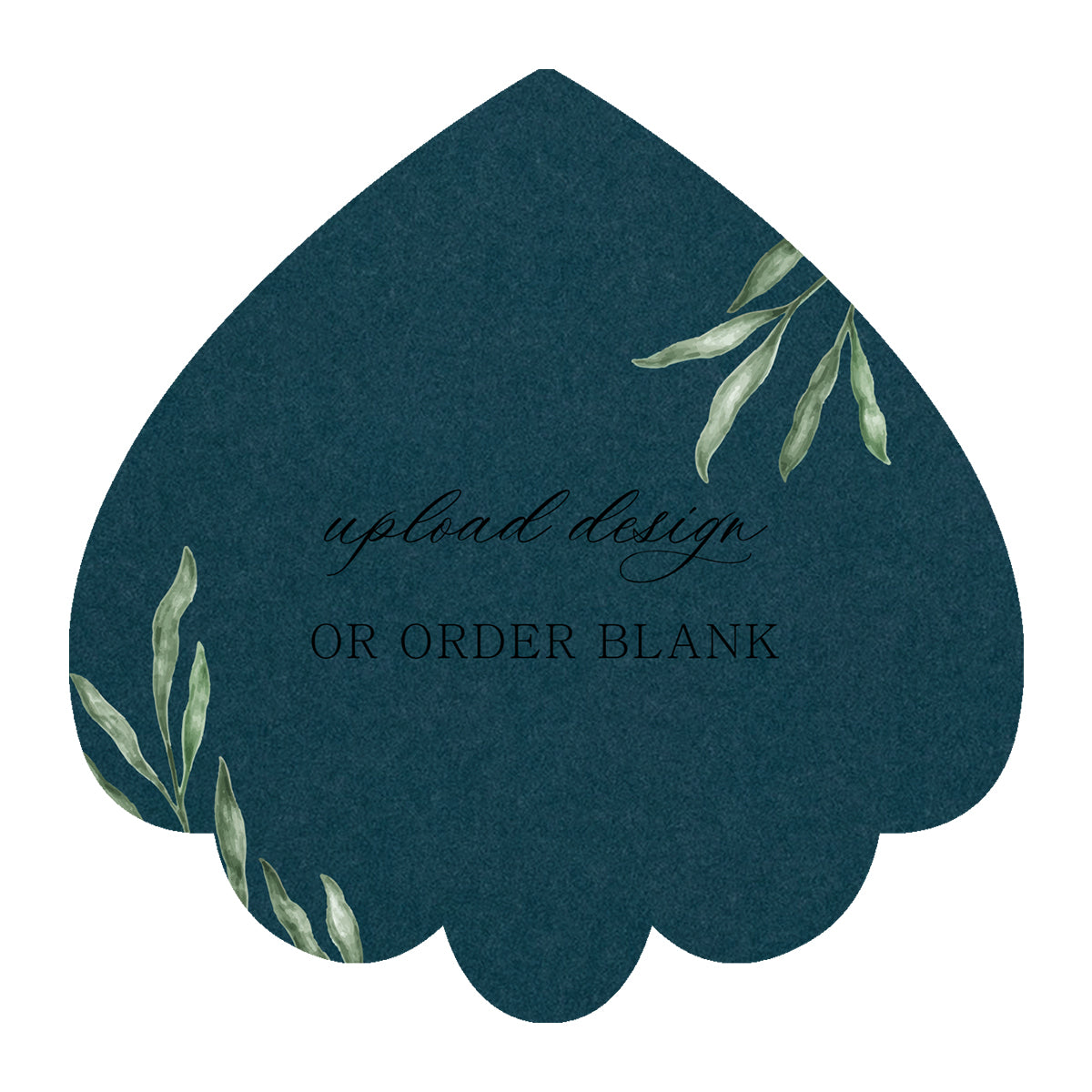 Custom Wedding Prints on Diecut Shaped Cardstock | Shape S106