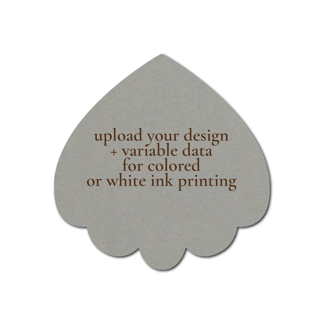 Individually Personalized Wedding Prints on Diecut Cardstock - Shape S106