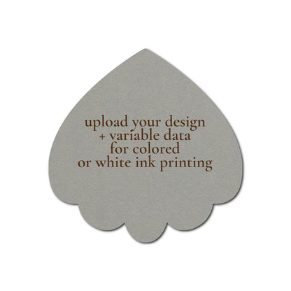 Individually Personalized Wedding Prints on Diecut Cardstock - Shape S106