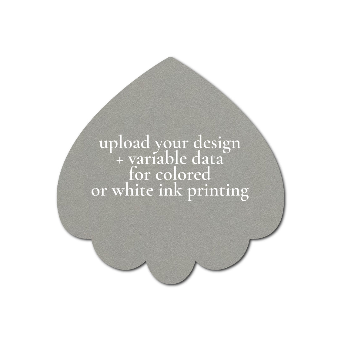 Individually Personalized Wedding Prints on Diecut Cardstock - Shape S106