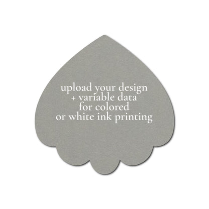 Individually Personalized Wedding Prints on Diecut Cardstock - Shape S106
