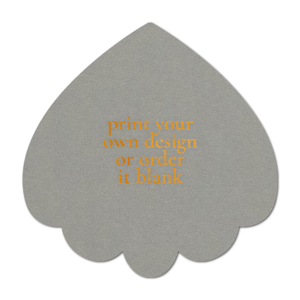Custom Wedding Prints on Diecut Shaped Cardstock | Shape S106