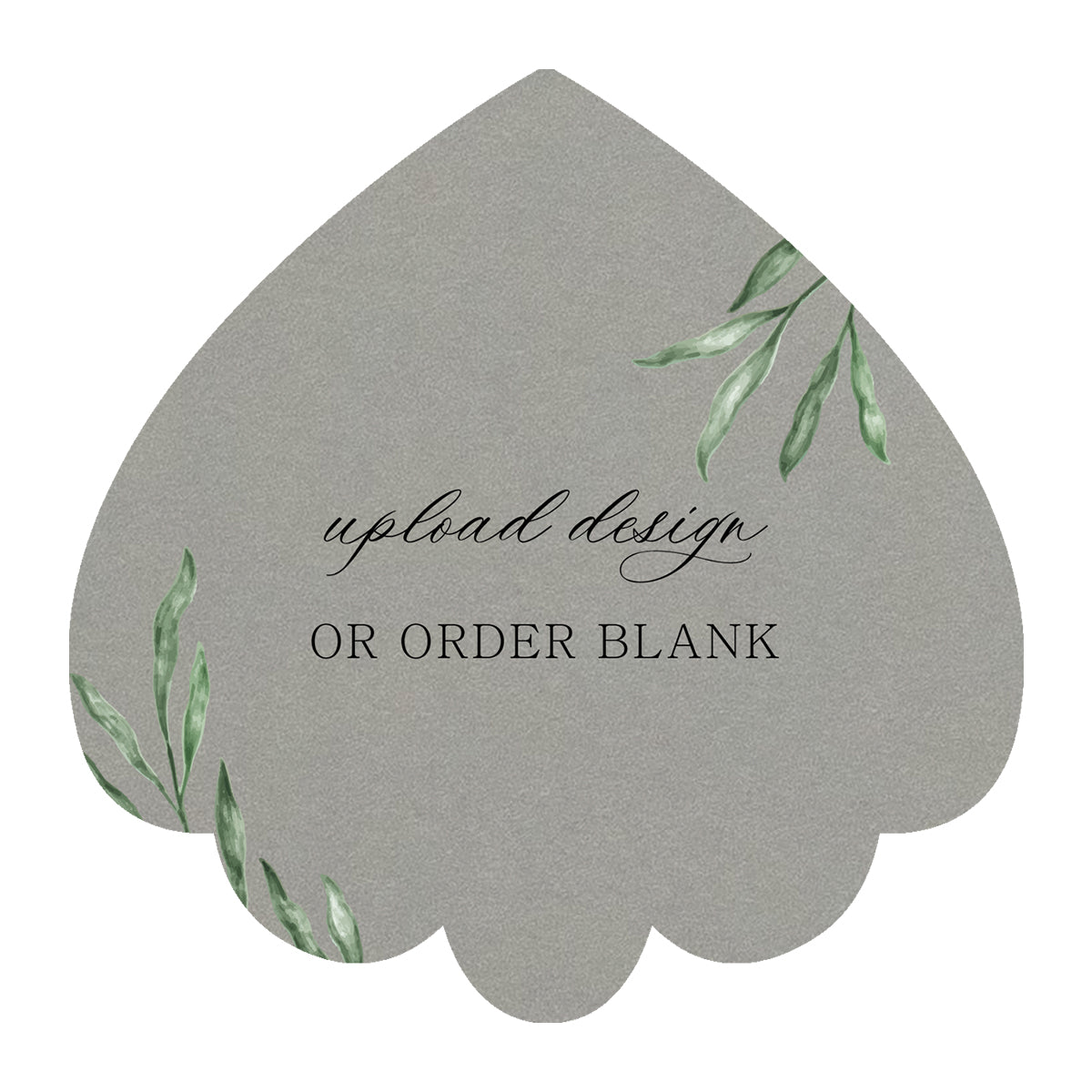 Custom Wedding Prints on Diecut Shaped Cardstock | Shape S106