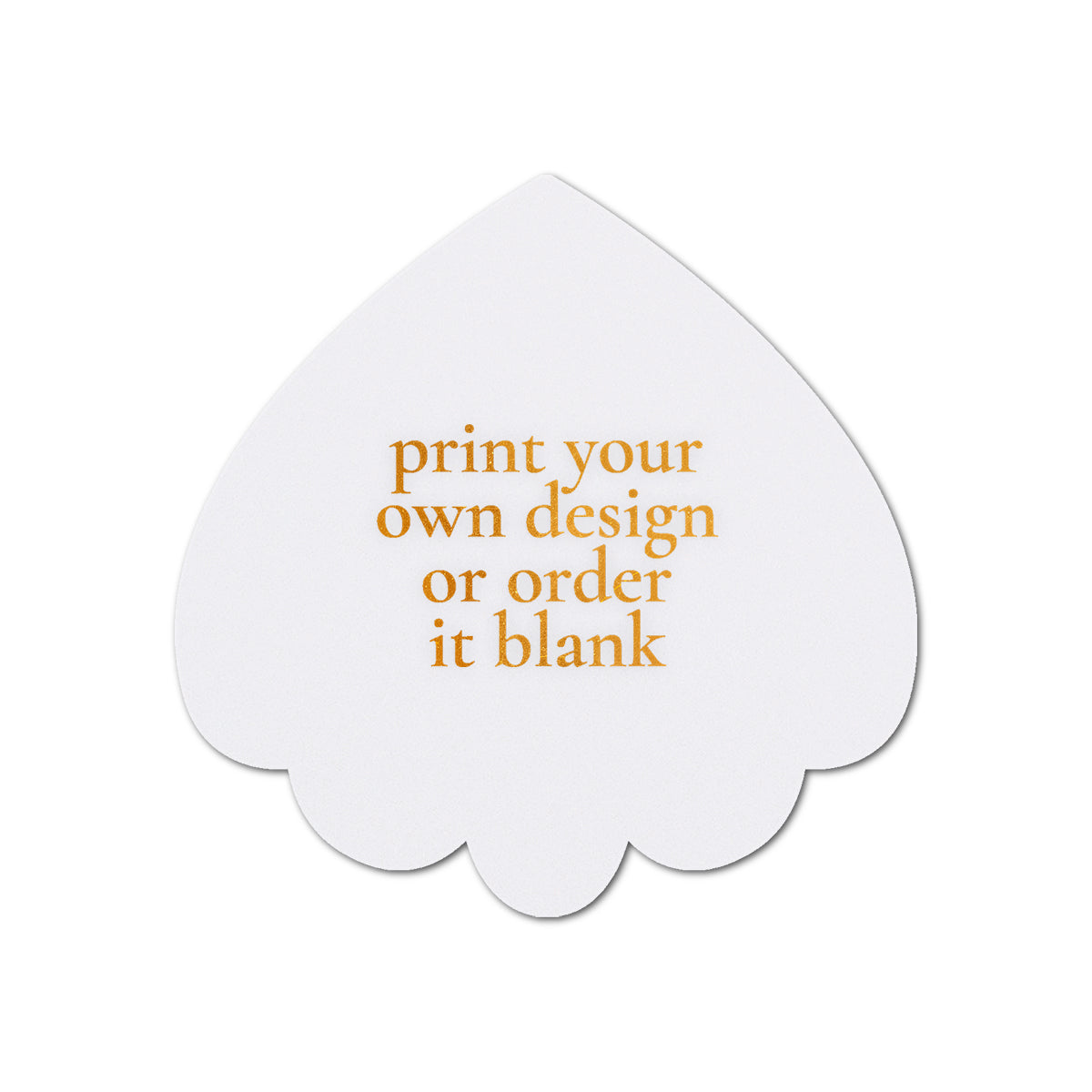 Custom Wedding Prints on Diecut Shaped Cardstock | Shape S106