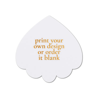 Custom Wedding Prints on Diecut Shaped Cardstock | Shape S106