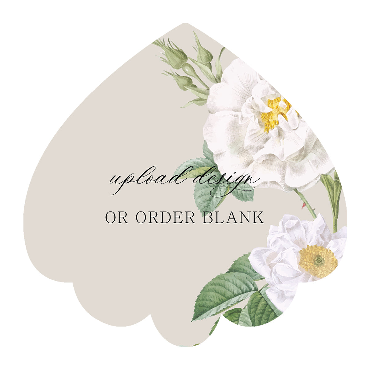 Custom Wedding Prints on Diecut Shaped Cardstock | Shape S106