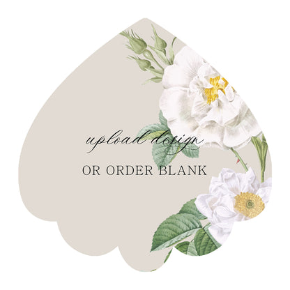 Custom Wedding Prints on Diecut Shaped Cardstock | Shape S106