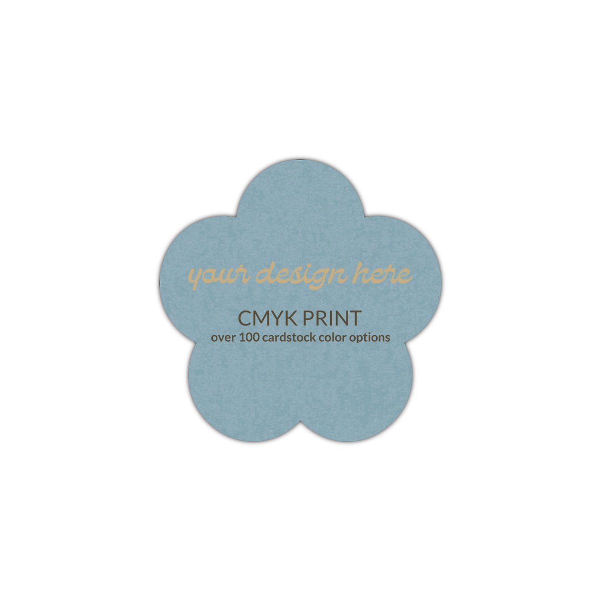 Shape S107 Diecut Card | CMYK Print | 3" x 3"