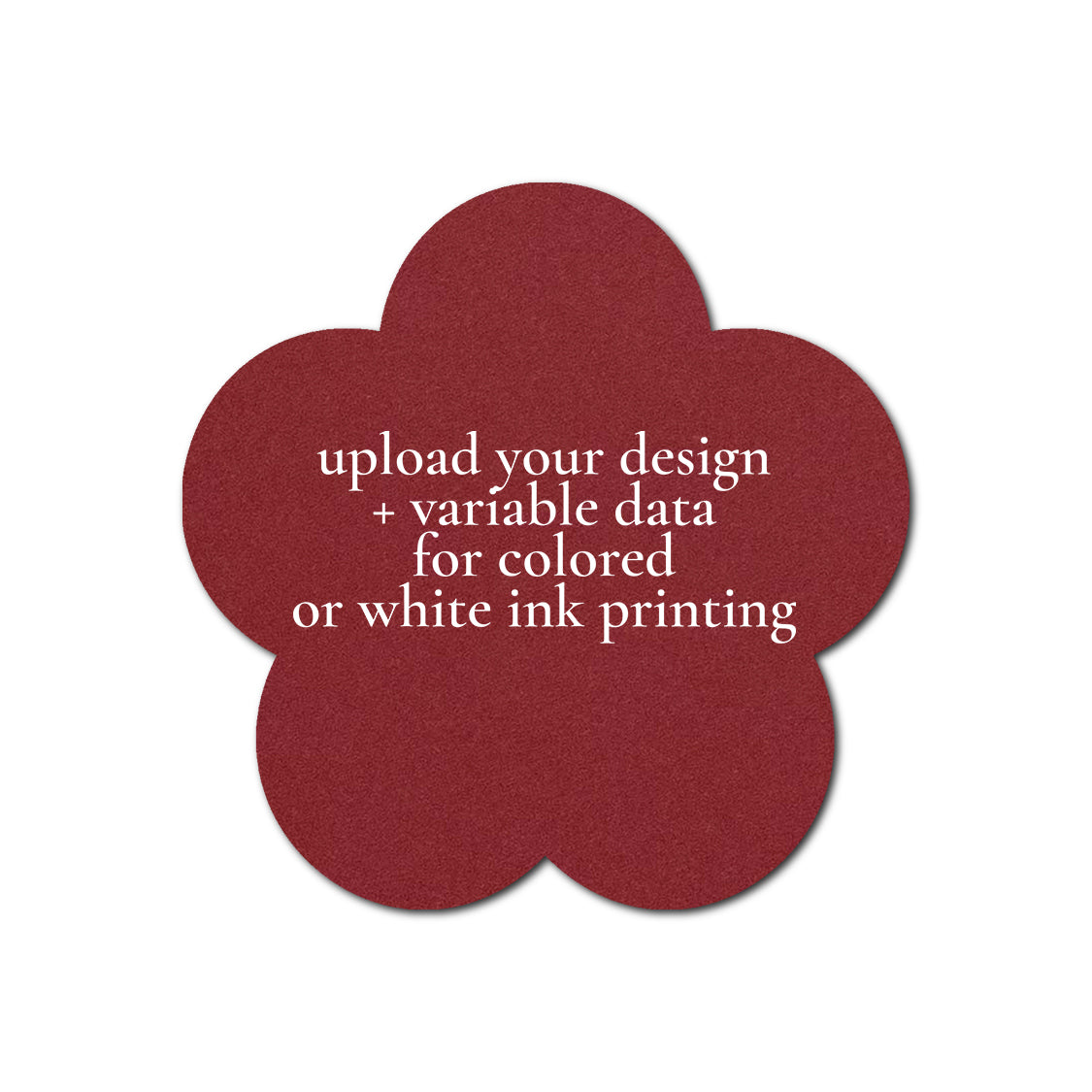 Individually Personalized Wedding Prints on Diecut Cardstock - Shape S107