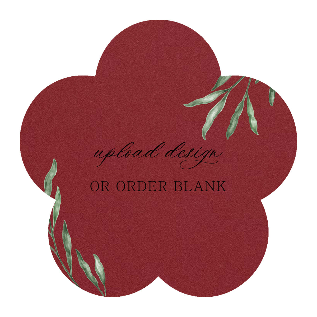 Custom Wedding Prints on Diecut Shaped Cardstock | Shape S107