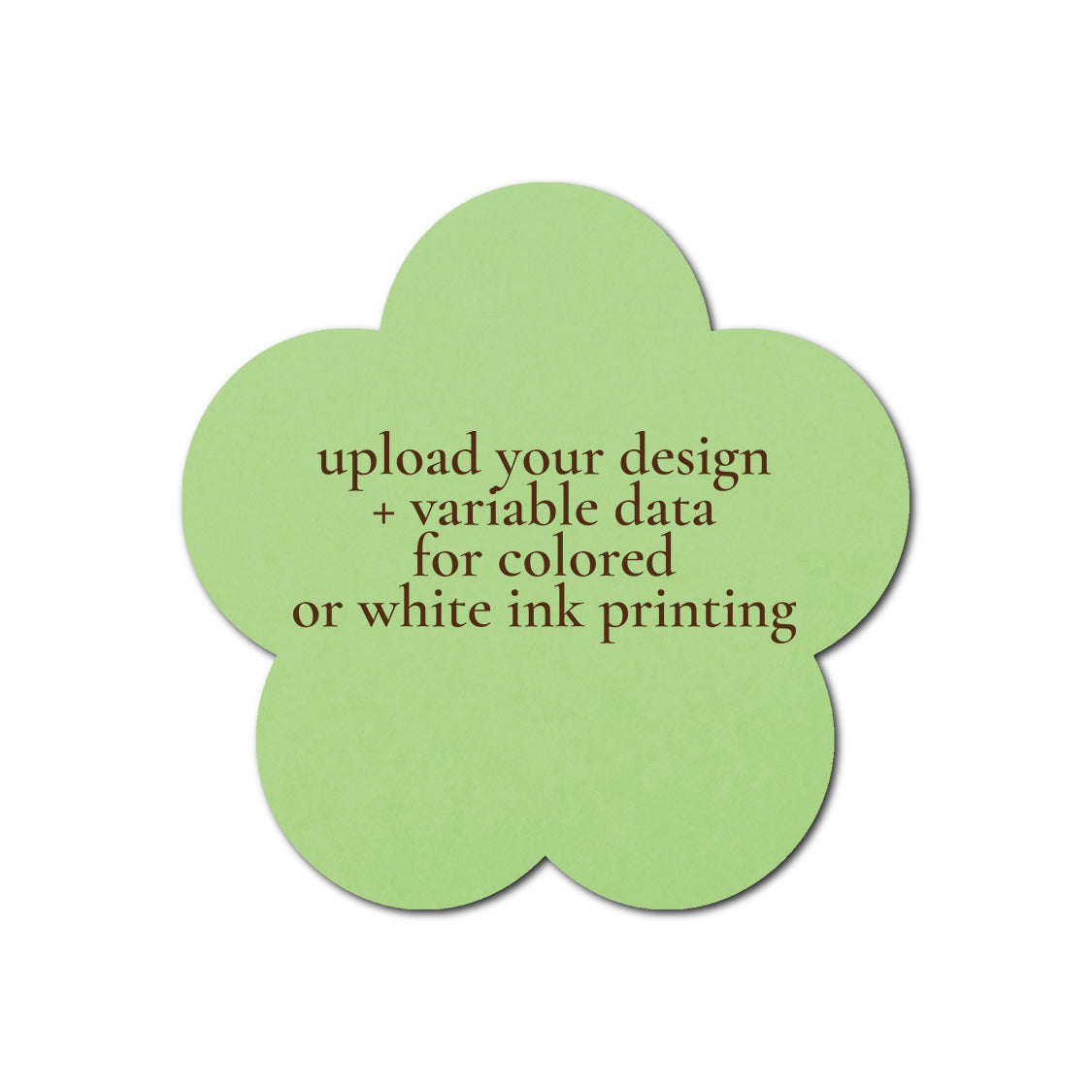 Individually Personalized Wedding Prints on Diecut Cardstock - Shape S107