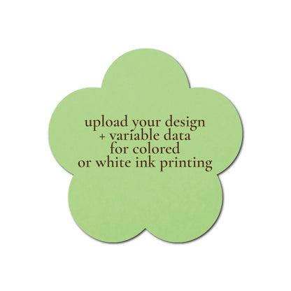 Individually Personalized Wedding Prints on Diecut Cardstock - Shape S107