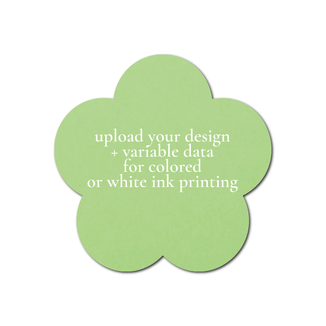 Individually Personalized Wedding Prints on Diecut Cardstock - Shape S107