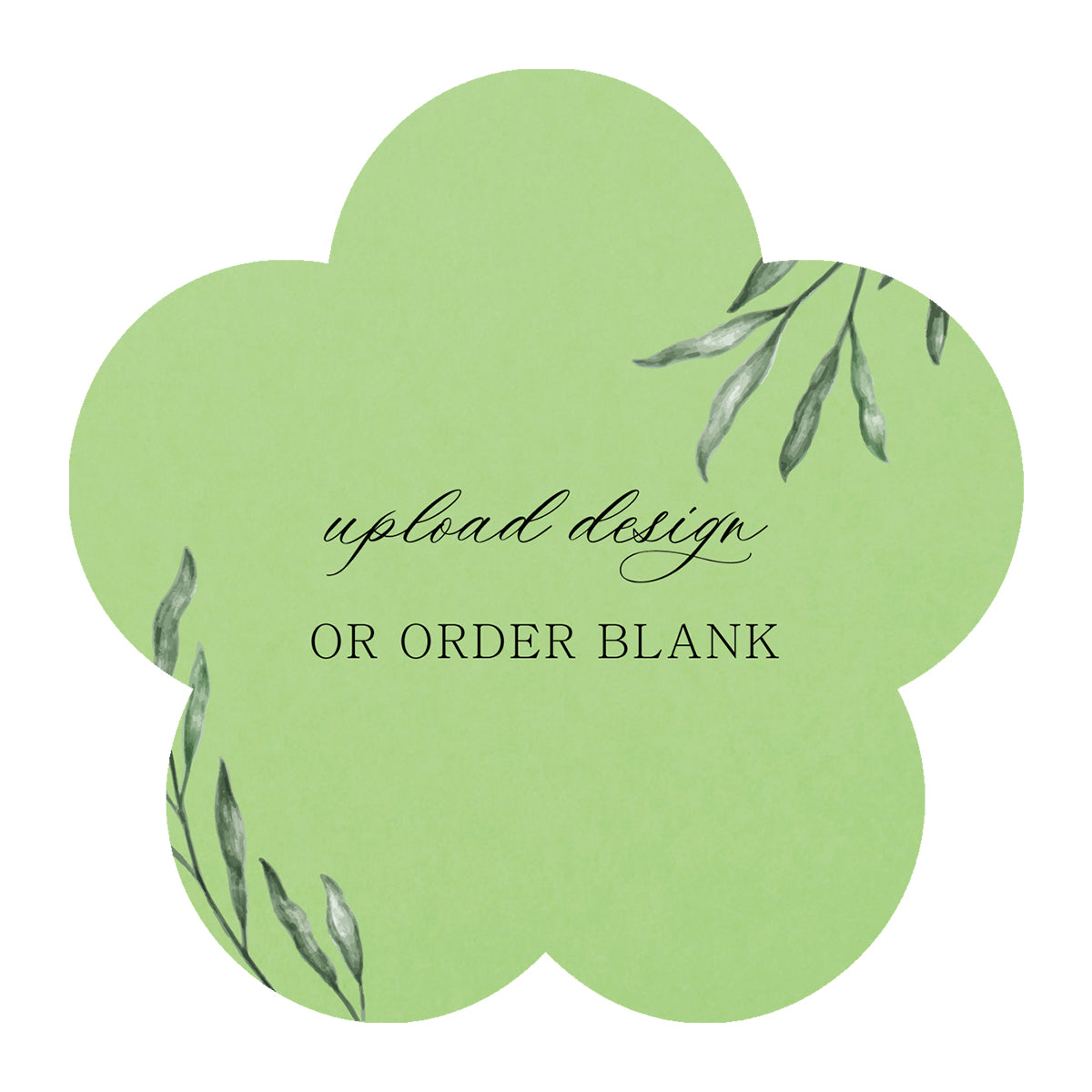 Custom Wedding Prints on Diecut Shaped Cardstock | Shape S107