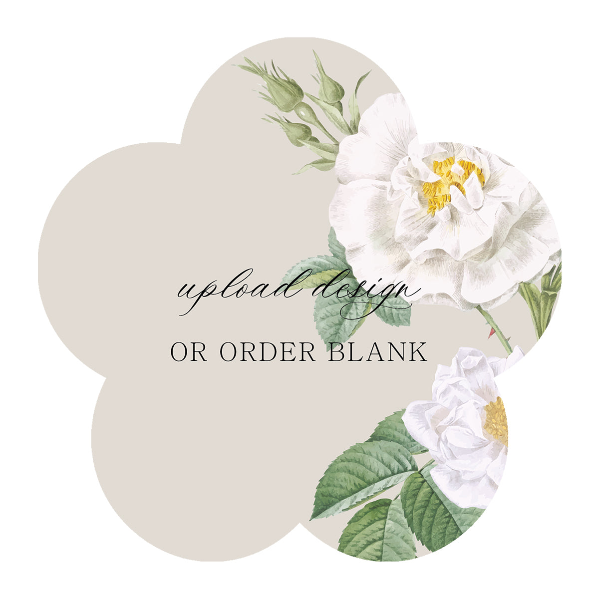 Custom Wedding Prints on Diecut Shaped Cardstock | Shape S107