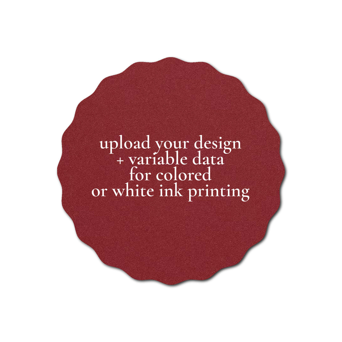 Individually Personalized Wedding Prints on Diecut Cardstock - Shape S108