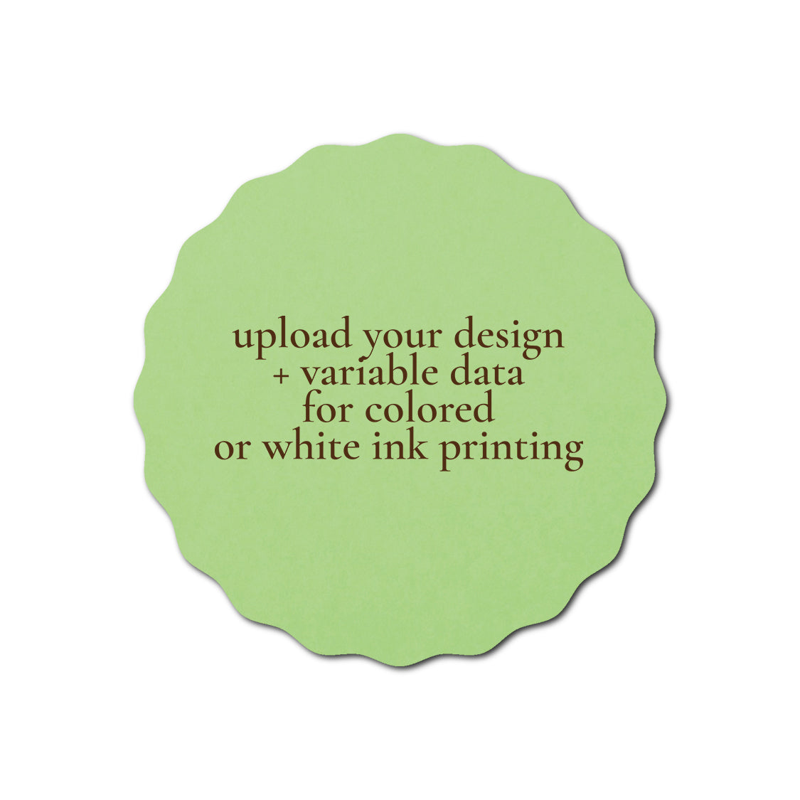Individually Personalized Wedding Prints on Diecut Cardstock - Shape S108
