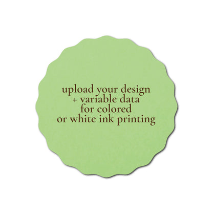 Individually Personalized Wedding Prints on Diecut Cardstock - Shape S108