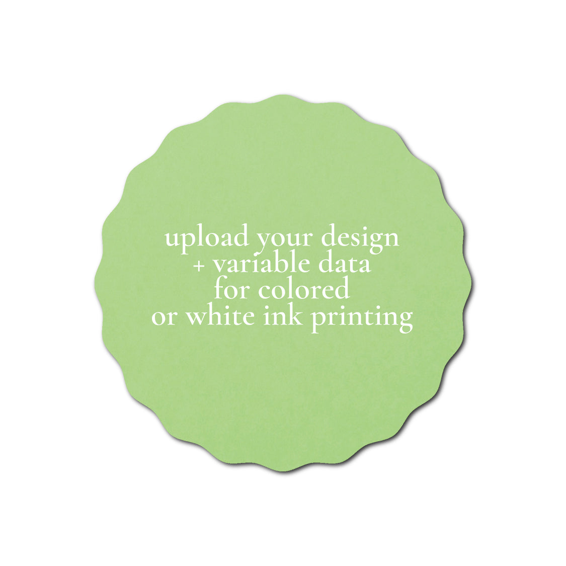 Individually Personalized Wedding Prints on Diecut Cardstock - Shape S108