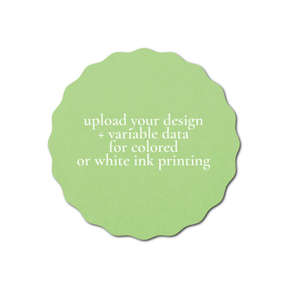 Individually Personalized Wedding Prints on Diecut Cardstock - Shape S108