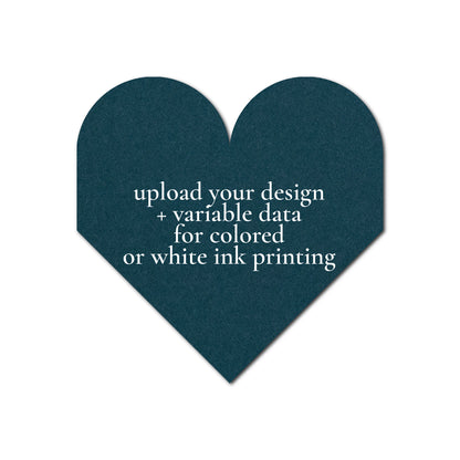 Individually Personalized Wedding Prints on Diecut Cardstock - Shape S109