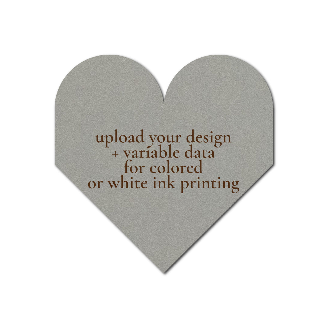 Individually Personalized Wedding Prints on Diecut Cardstock - Shape S109