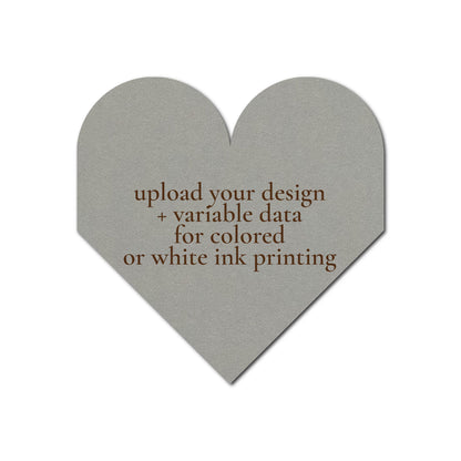 Individually Personalized Wedding Prints on Diecut Cardstock - Shape S109