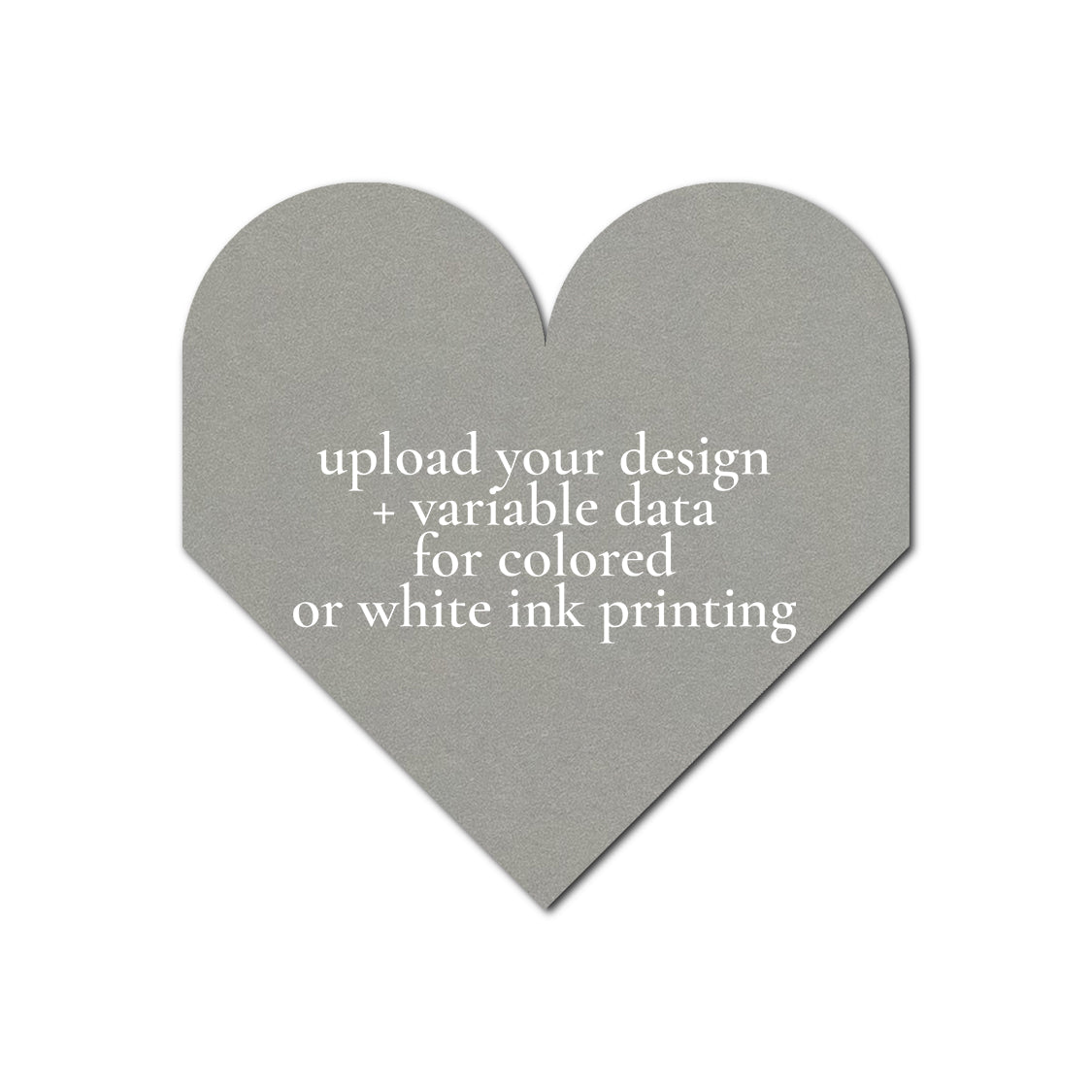 Individually Personalized Wedding Prints on Diecut Cardstock - Shape S109