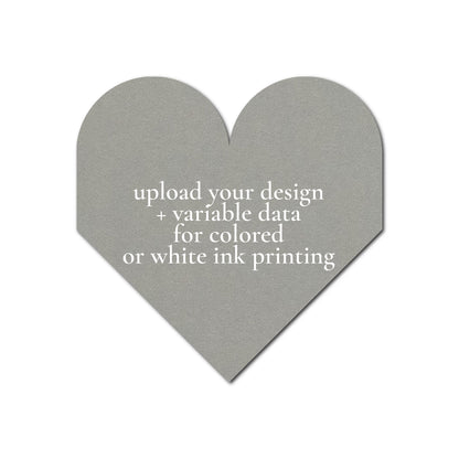 Individually Personalized Wedding Prints on Diecut Cardstock - Shape S109