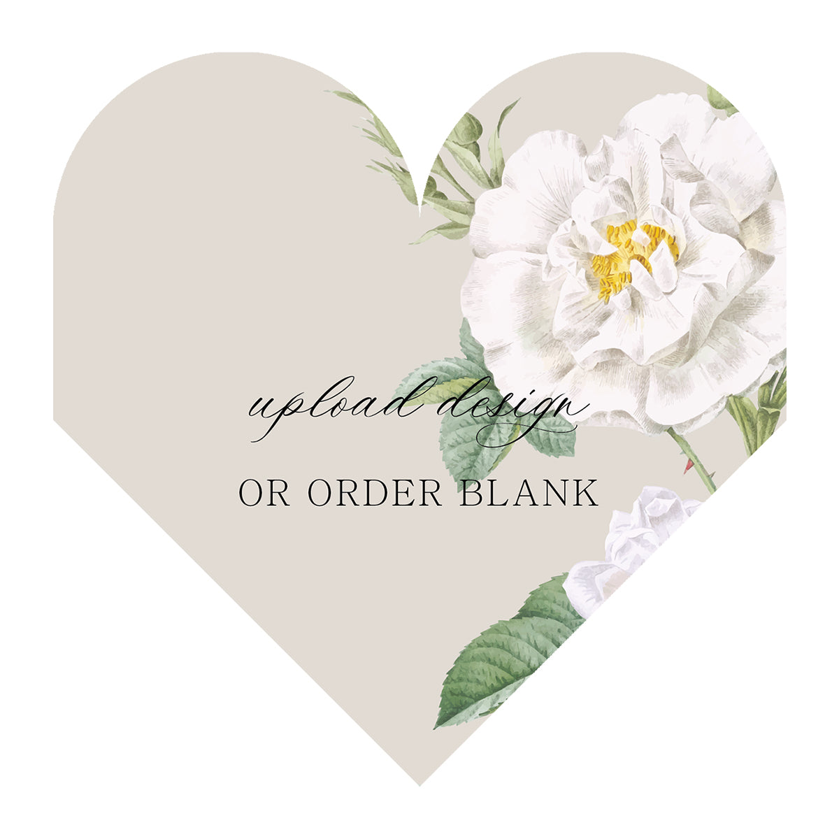 Custom Wedding Prints on Diecut Shaped Cardstock | Shape S109
