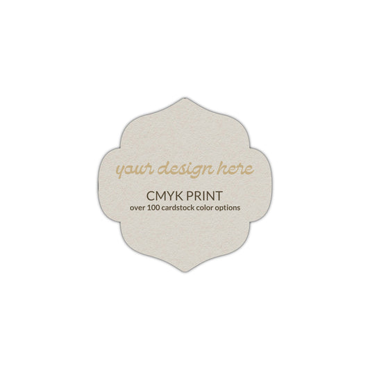 Shape S10 Diecut Card | CMYK Print | 2.5" x 2.5"