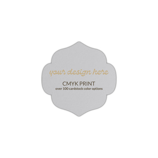 Shape S10 Diecut Card | CMYK Print | 2" x 2"