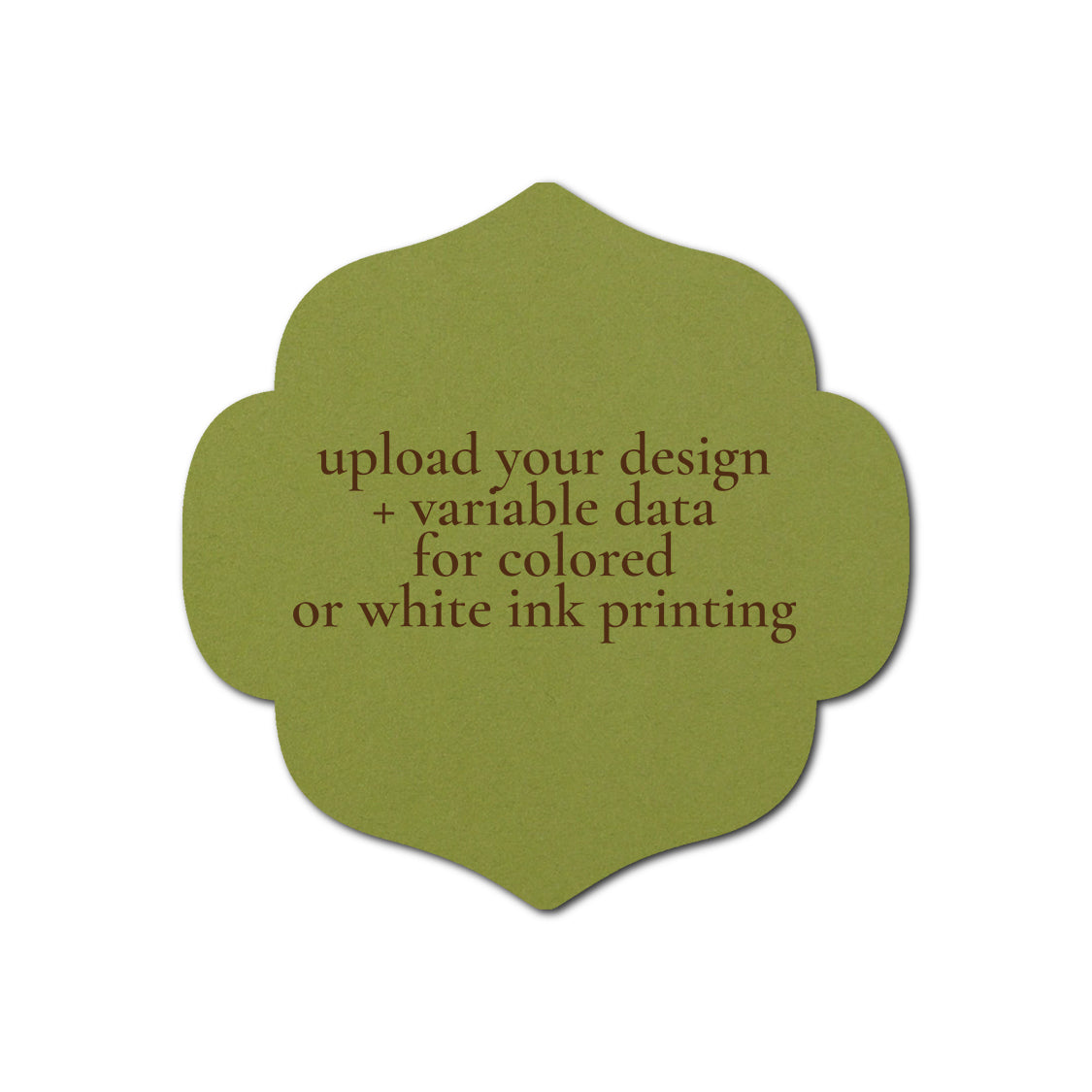 Individually Personalized Wedding Prints on Diecut Cardstock - Shape S10