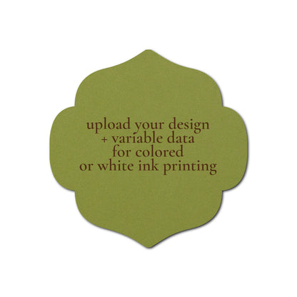 Individually Personalized Wedding Prints on Diecut Cardstock - Shape S10