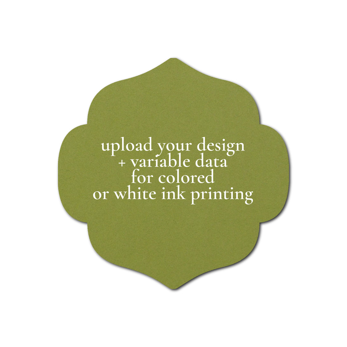 Individually Personalized Wedding Prints on Diecut Cardstock - Shape S10