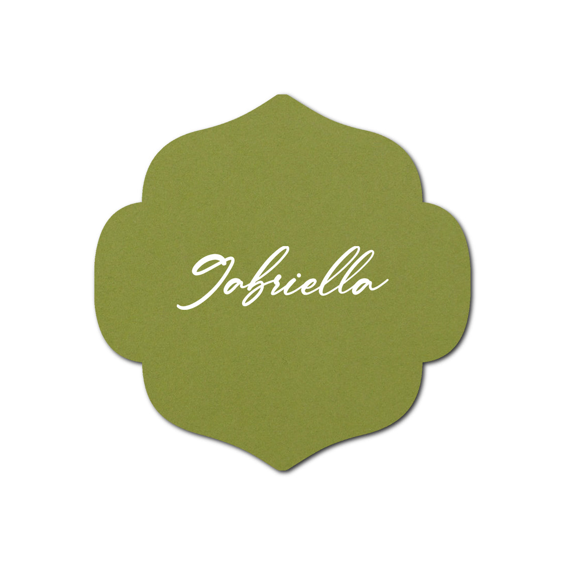 Individually Personalized Wedding Prints on Diecut Cardstock - Shape S10