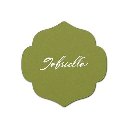 Individually Personalized Wedding Prints on Diecut Cardstock - Shape S10