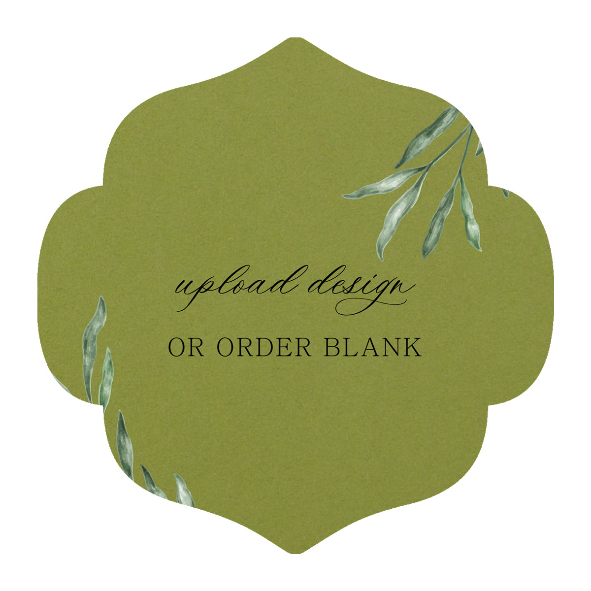Custom Wedding Prints on Diecut Shaped Cardstock | Shape S10