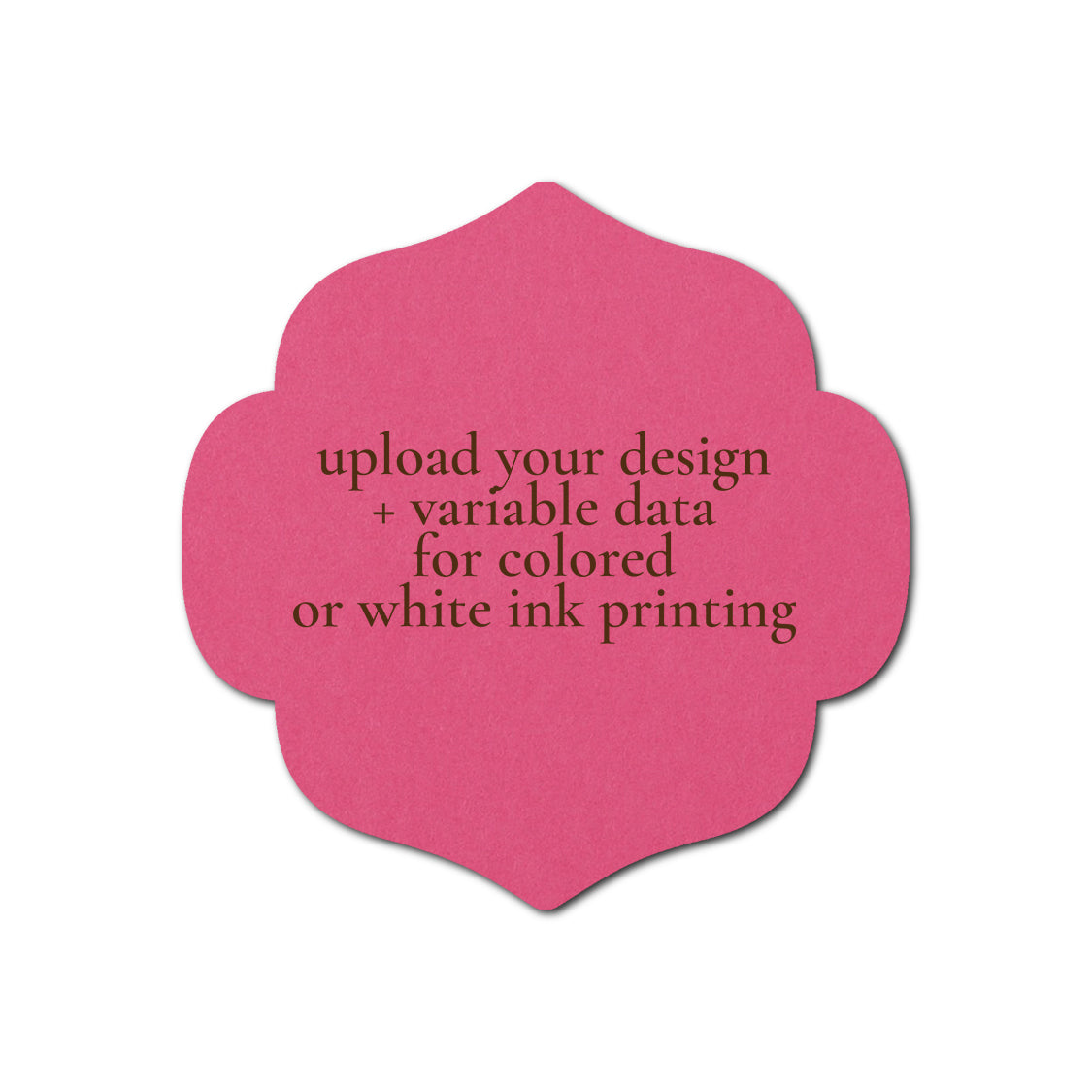 Individually Personalized Wedding Prints on Diecut Cardstock - Shape S10