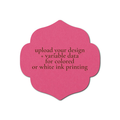 Individually Personalized Wedding Prints on Diecut Cardstock - Shape S10