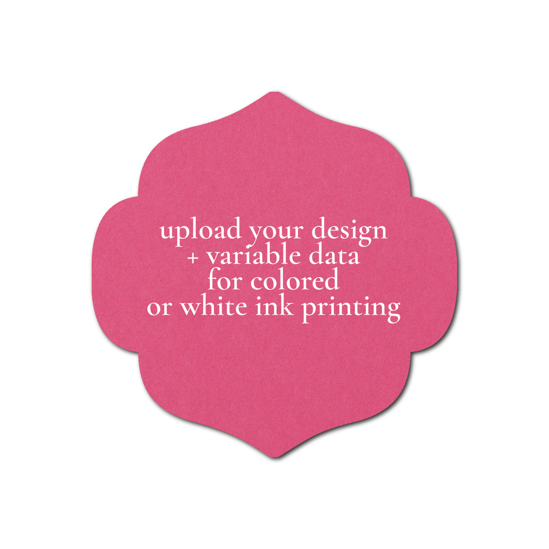 Individually Personalized Wedding Prints on Diecut Cardstock - Shape S10